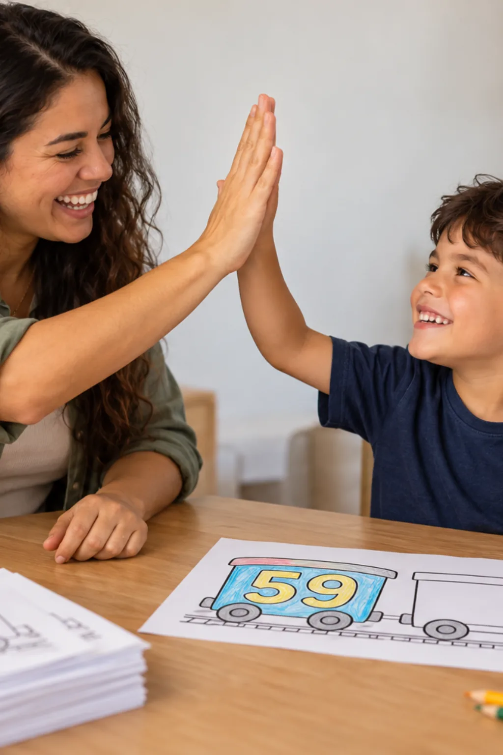 desenhos do número 59 para colorir — exemplo criado na Desenhos pra Colorir