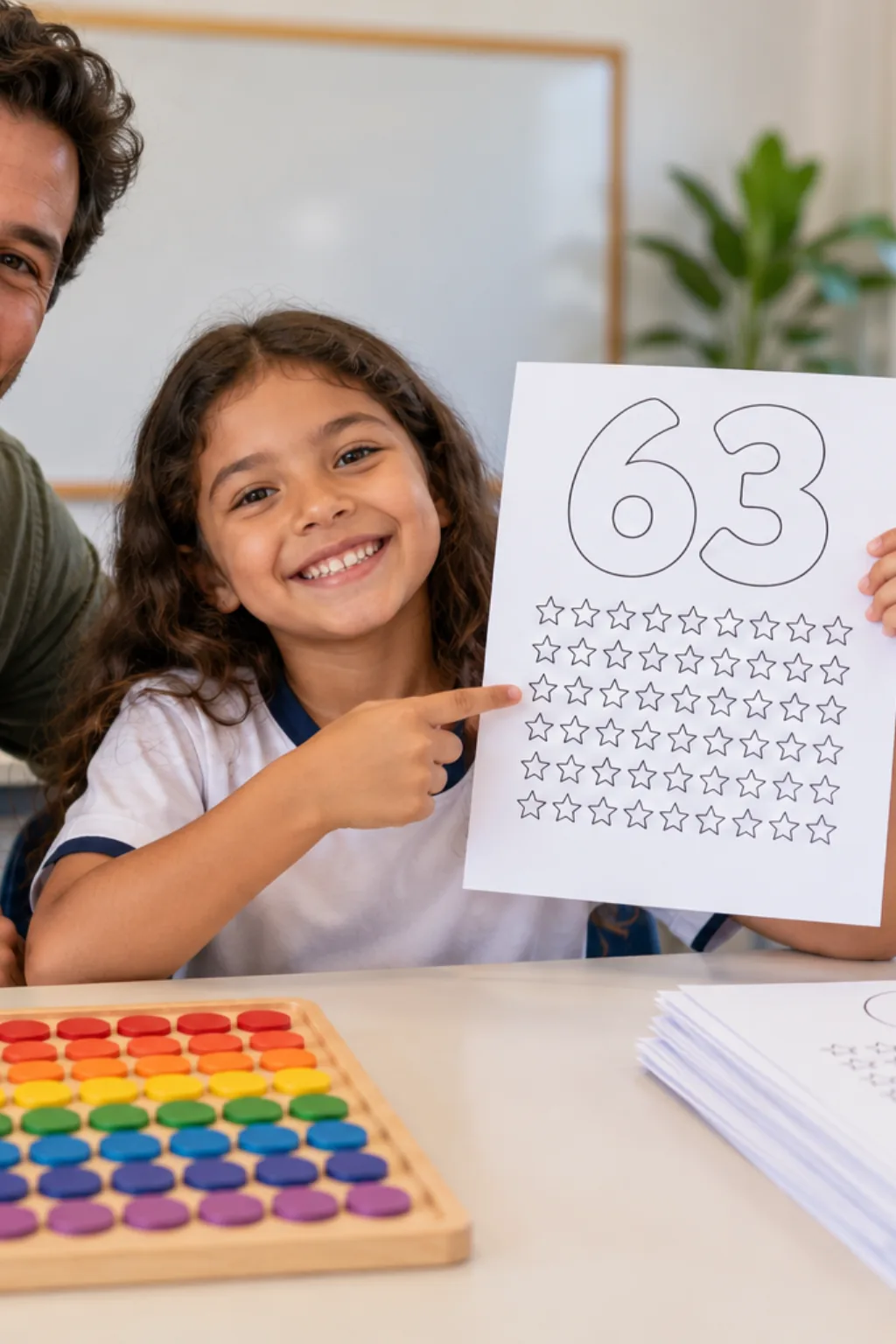 desenhos do número 63 para colorir — exemplo criado na Desenhos pra Colorir