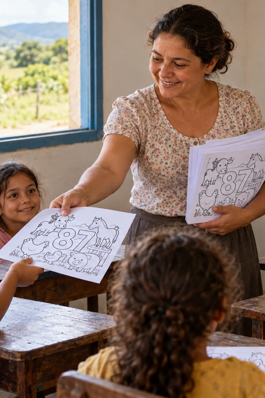 desenhos do número 87 para colorir — exemplo criado na Desenhos pra Colorir