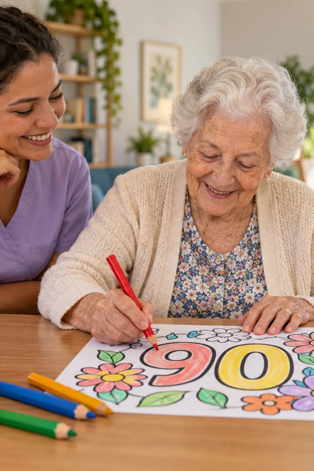 desenhos do número 90 para colorir — exemplo criado na Desenhos pra Colorir