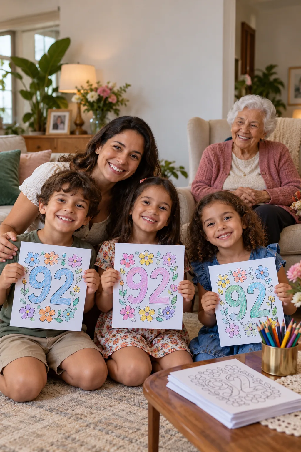 desenhos do número 92 para colorir — exemplo criado na Desenhos pra Colorir