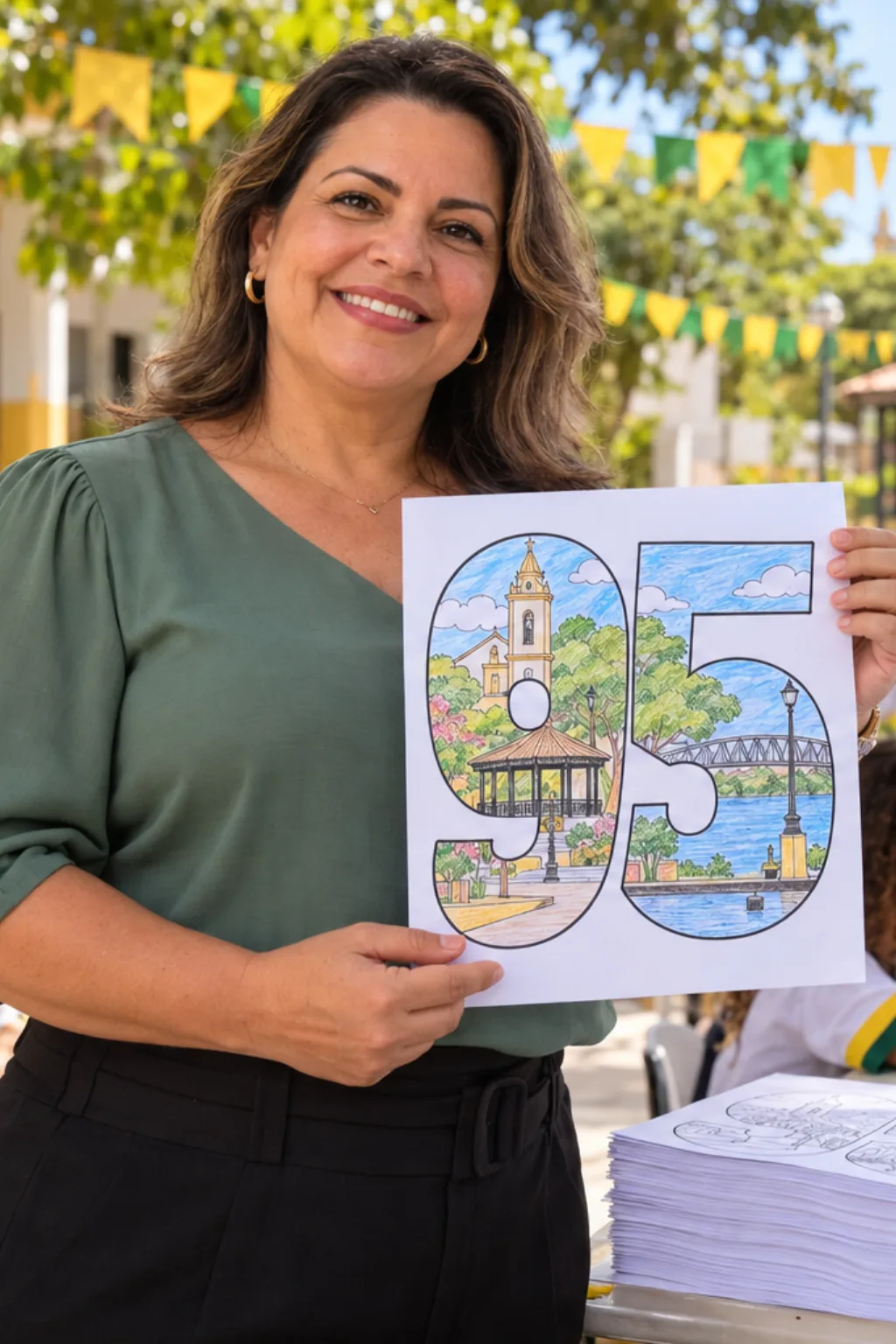 desenhos do número 95 para colorir — exemplo criado na Desenhos pra Colorir
