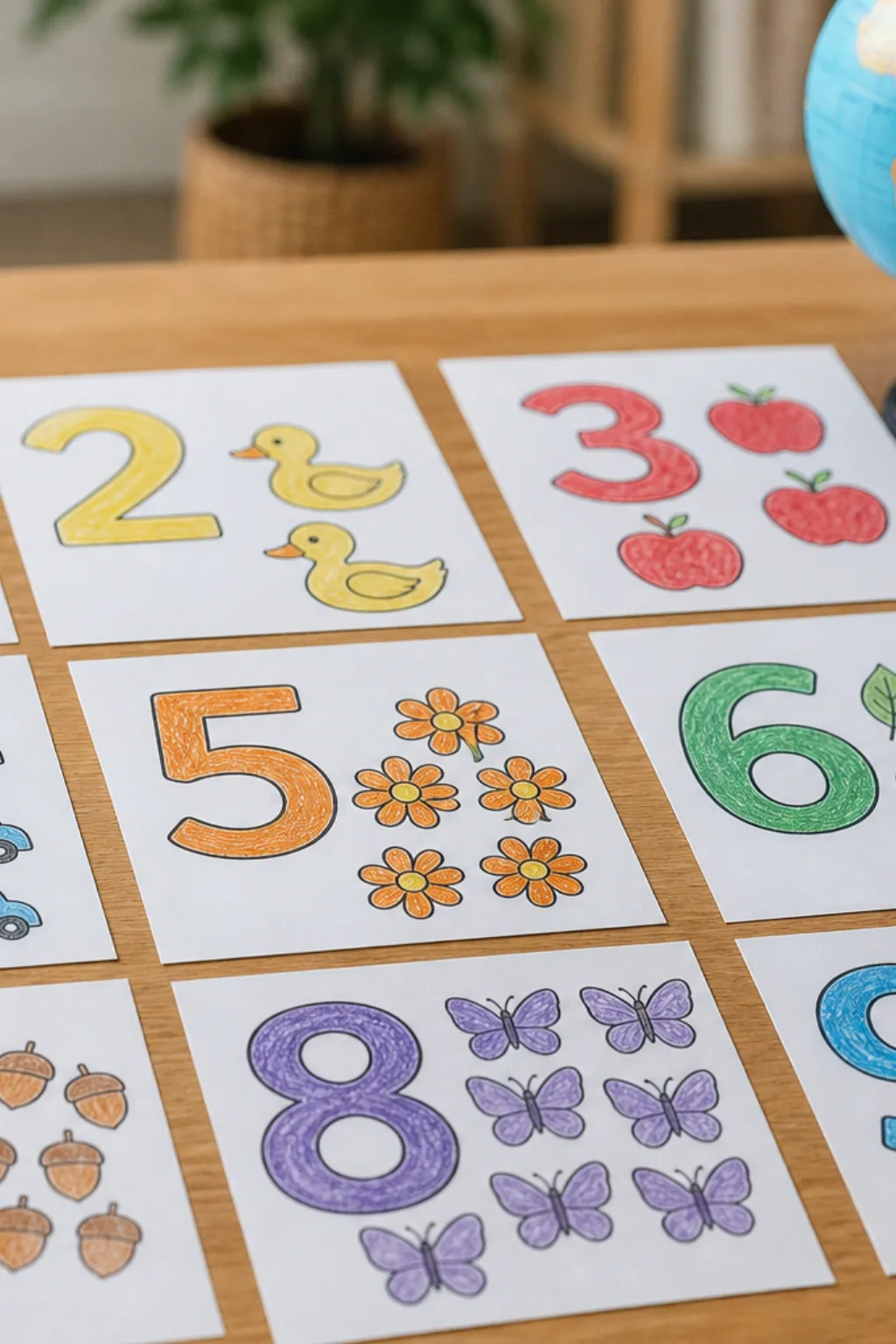 números em inglês para colorir - 2