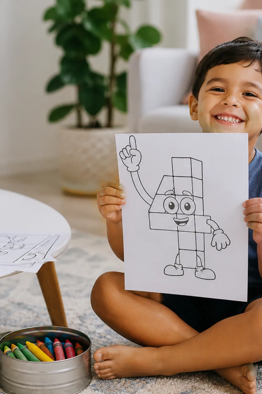numberblocks para colorir — exemplo criado na Desenhos pra Colorir