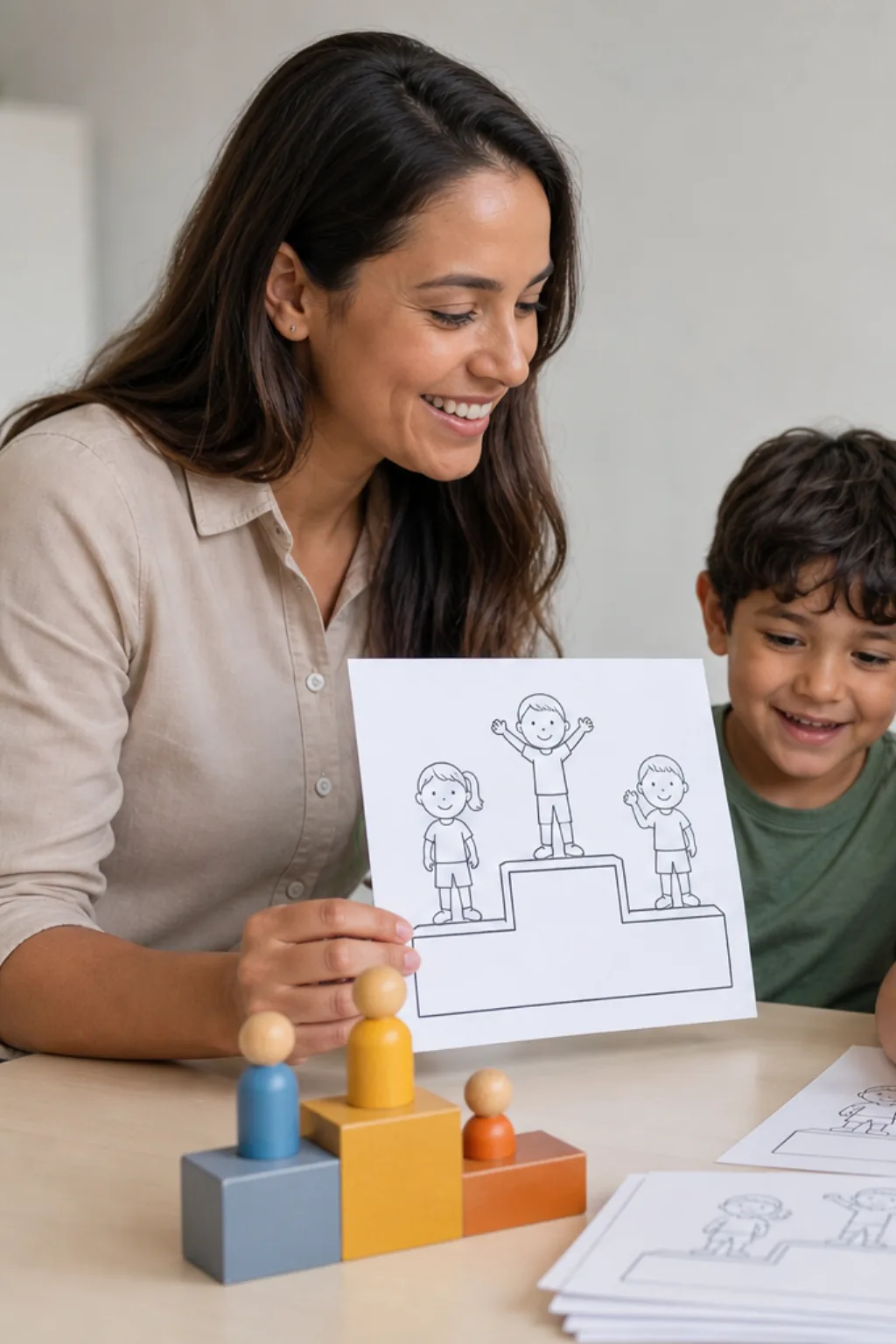 números ordinais para colorir — exemplo criado na Desenhos pra Colorir
