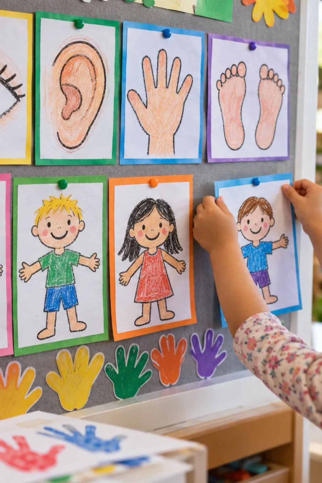 Desenhos das Partes do Corpo para Colorir - Depois