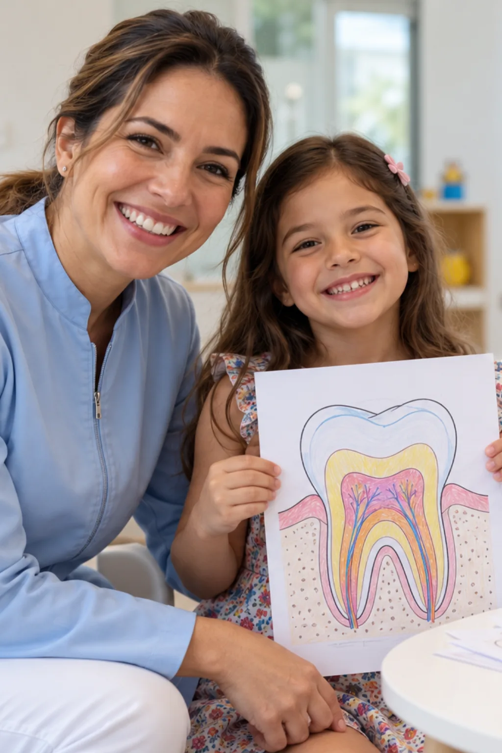 desenhos de anatomia dental para colorir — exemplo criado na Desenhos pra Colorir