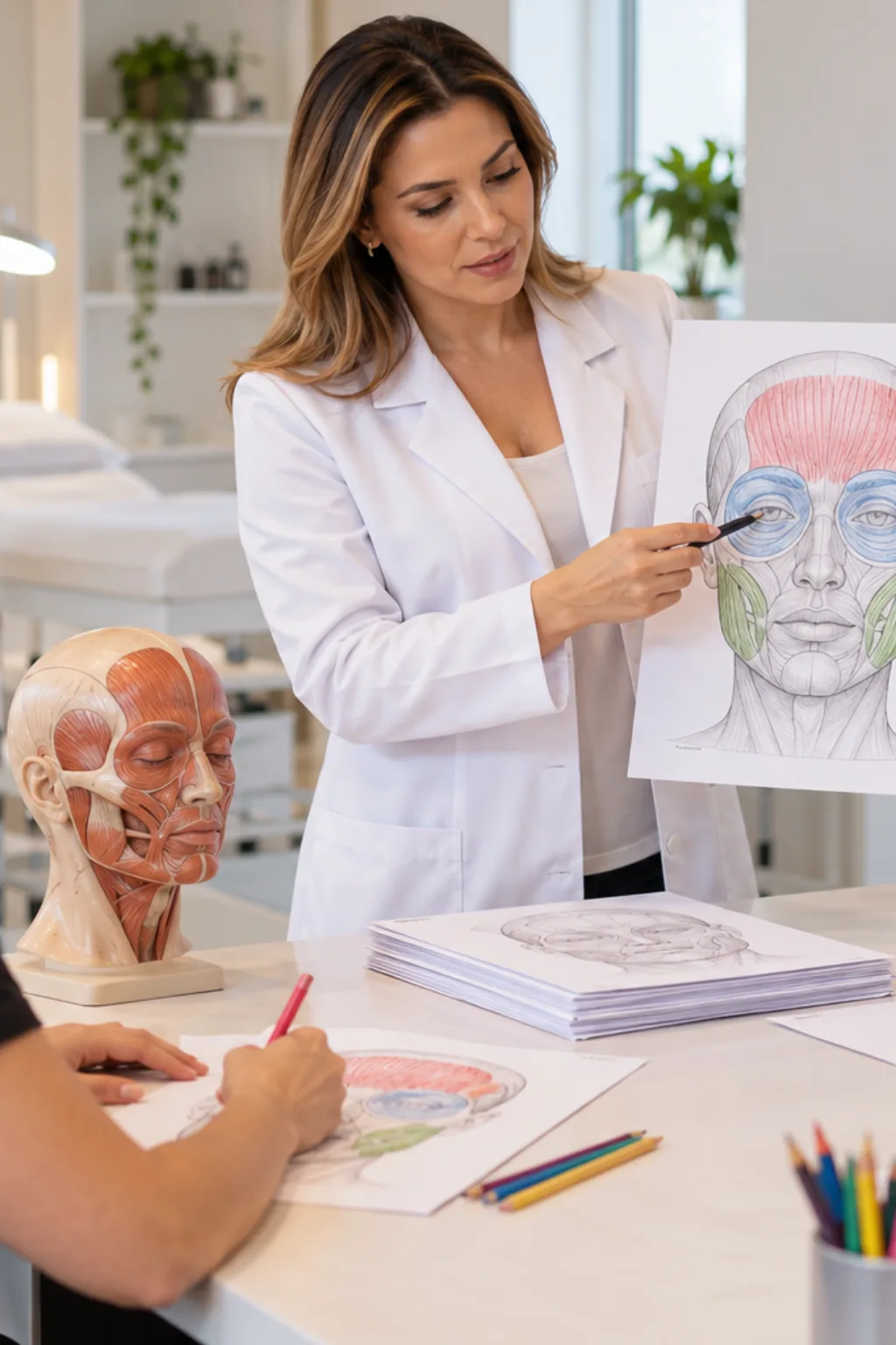 desenhos da anatomia da face para colorir — exemplo criado na Desenhos pra Colorir