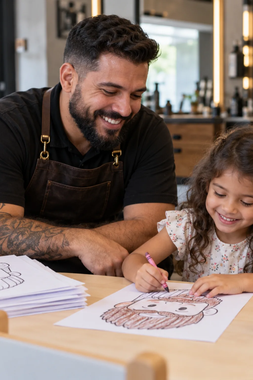 desenhos de barba para colorir — exemplo criado na Desenhos pra Colorir