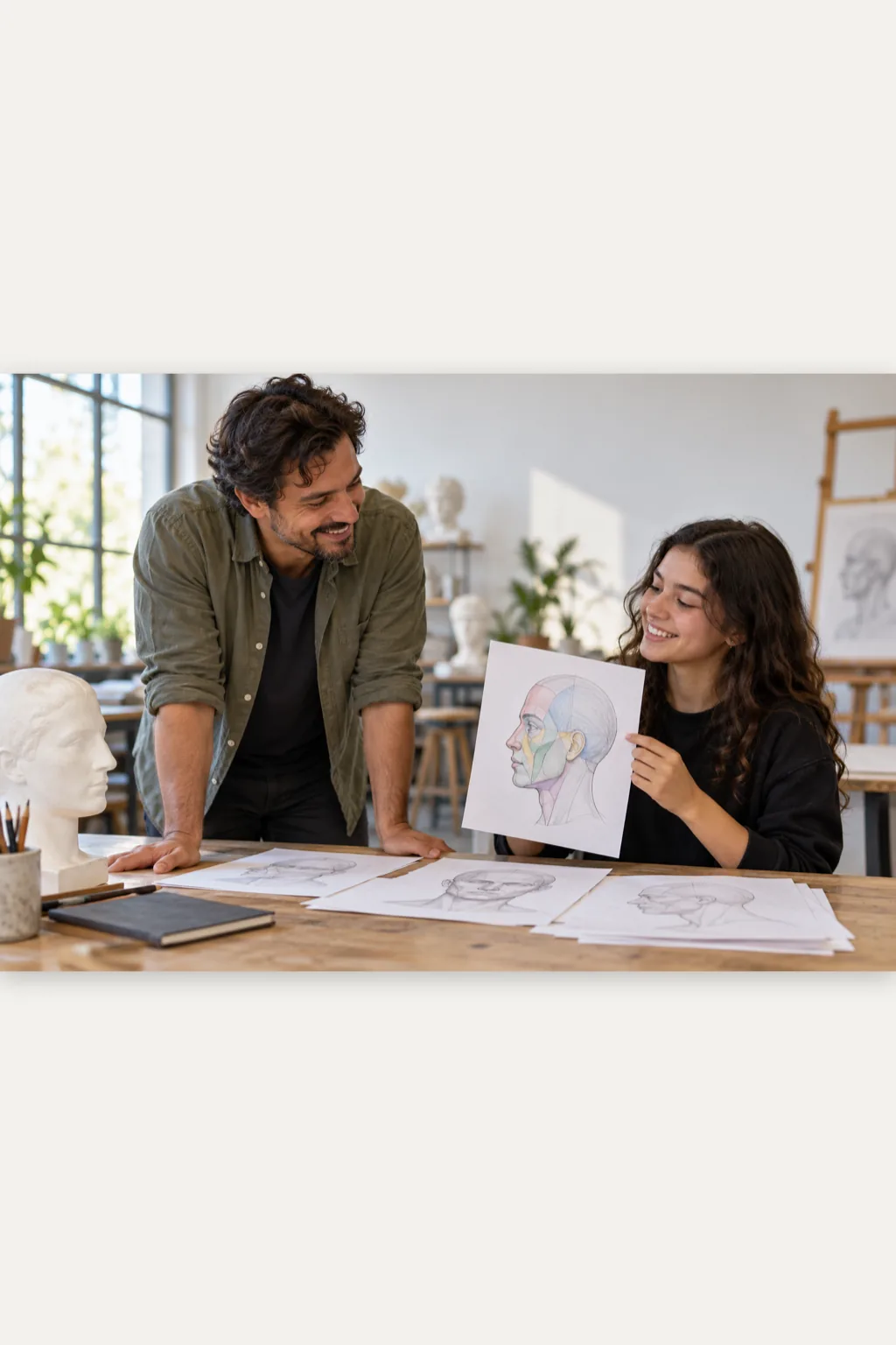 desenhos de cabeça humana para colorir — exemplo criado na Desenhos pra Colorir