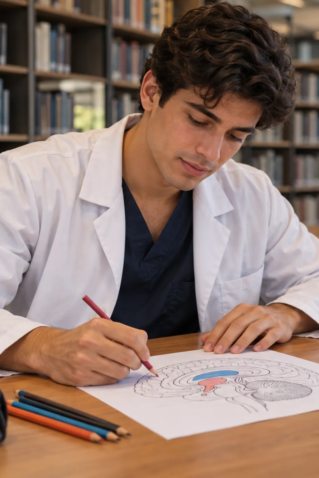 desenhos do diencéfalo para colorir — exemplo criado na Desenhos pra Colorir