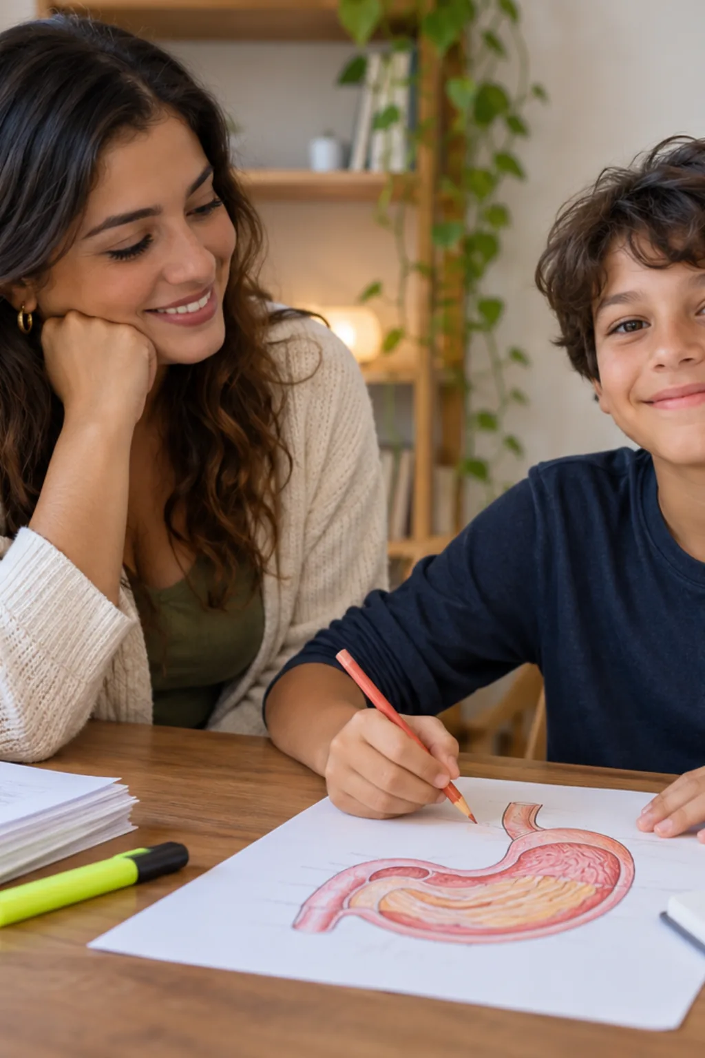 desenhos do estômago para colorir — exemplo criado na Desenhos pra Colorir