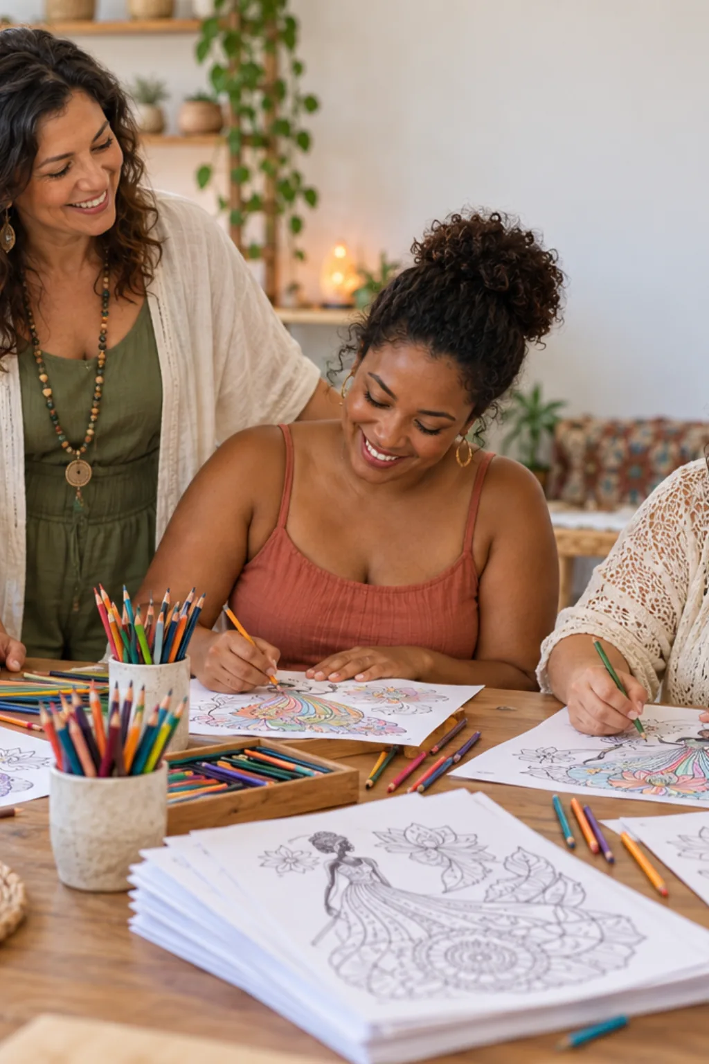 desenhos do corpo feminino para colorir — exemplo criado na Desenhos pra Colorir