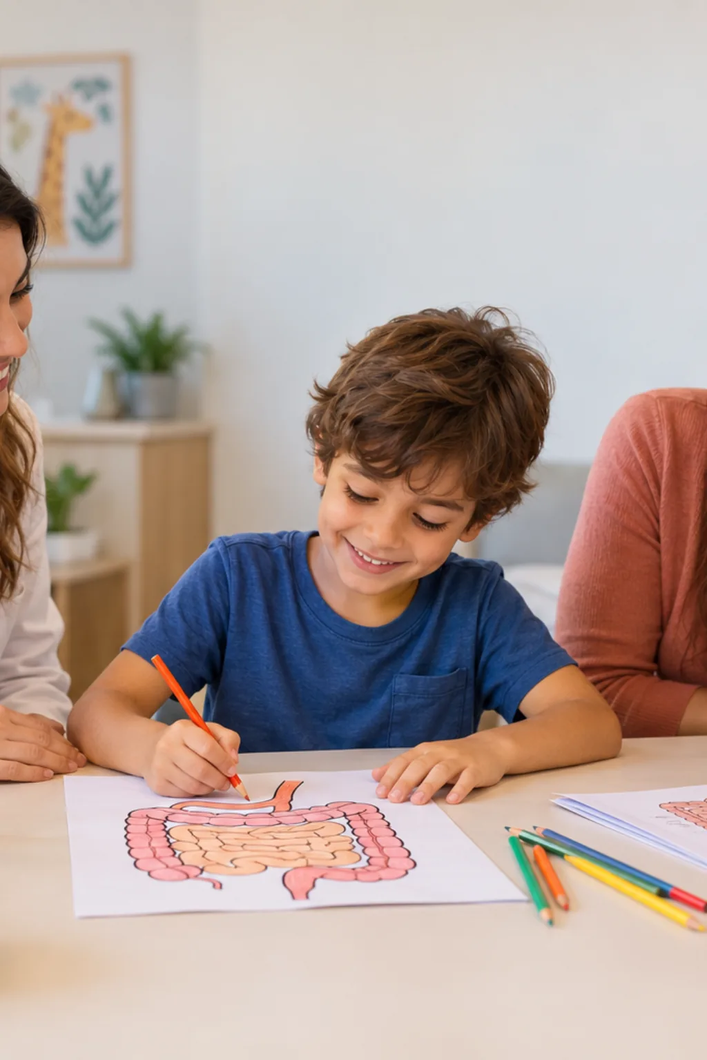 desenhos do intestino para colorir — exemplo criado na Desenhos pra Colorir
