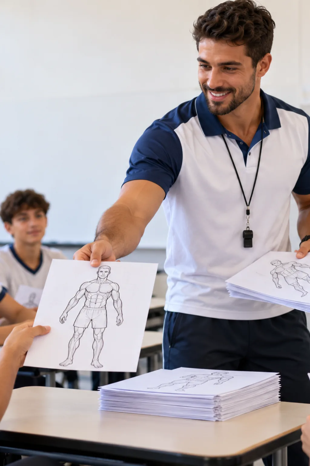 desenhos do corpo masculino para colorir — exemplo criado na Desenhos pra Colorir