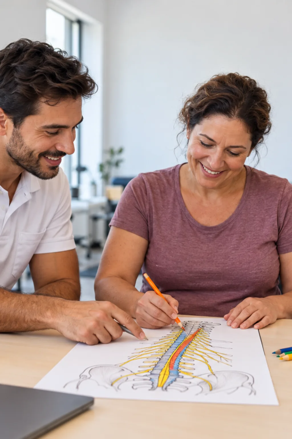 desenhos da medula espinhal para colorir — exemplo criado na Desenhos pra Colorir