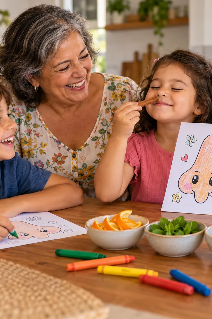 desenhos de nariz para colorir — exemplo criado na Desenhos pra Colorir
