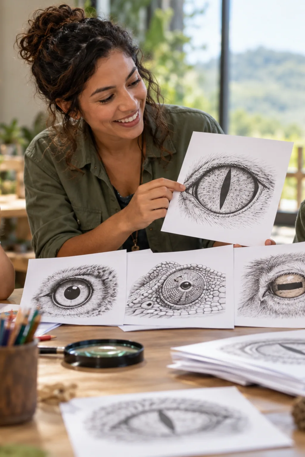 desenhos de olhos de animais para colorir — exemplo criado na Desenhos pra Colorir