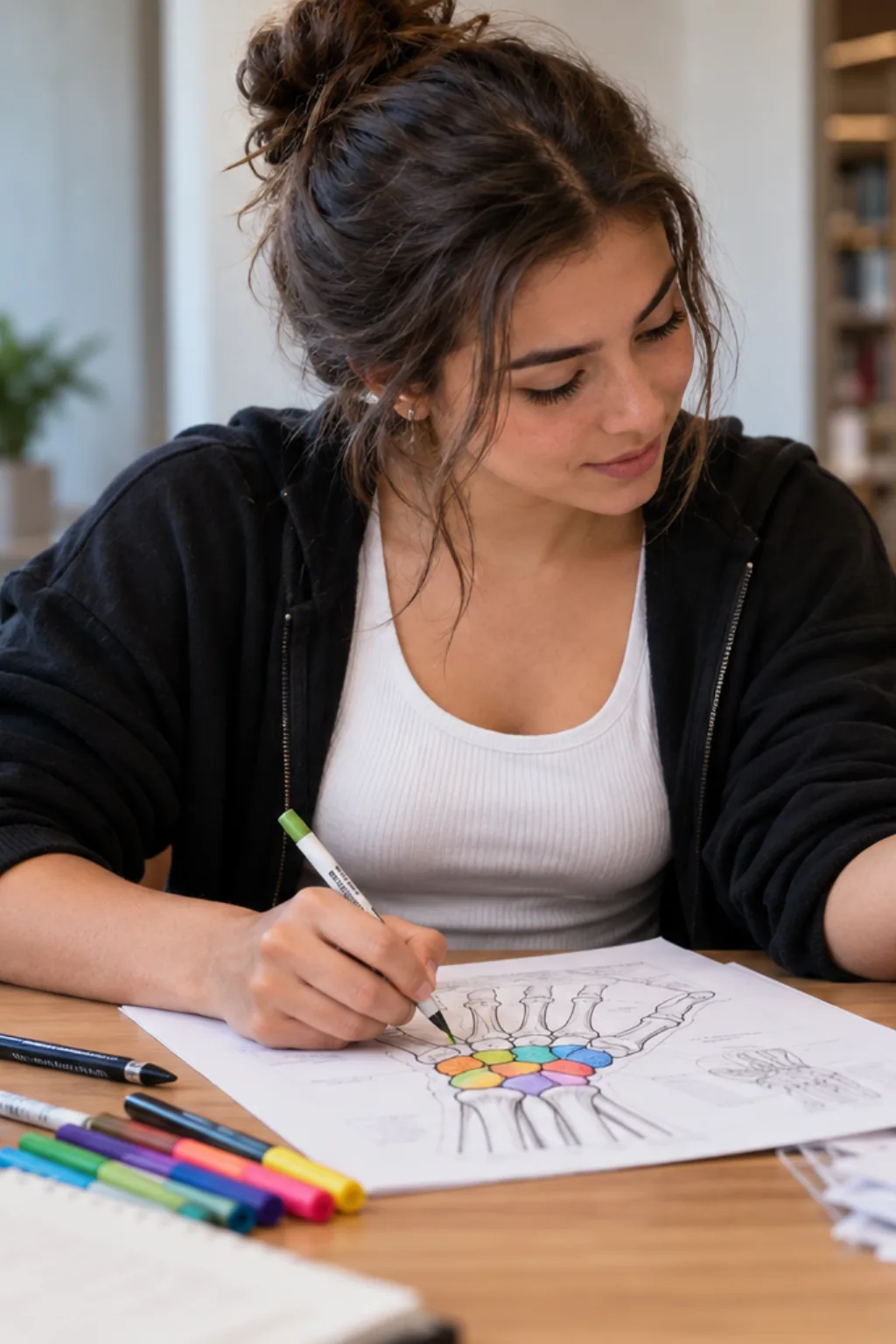 desenhos do punho para colorir — exemplo criado na Desenhos pra Colorir
