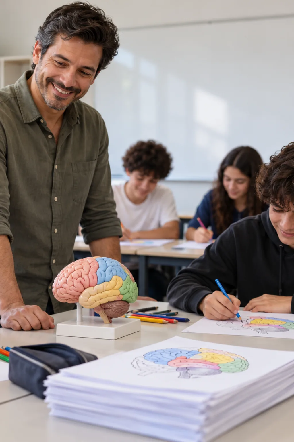 desenhos do telencéfalo para colorir — exemplo criado na Desenhos pra Colorir