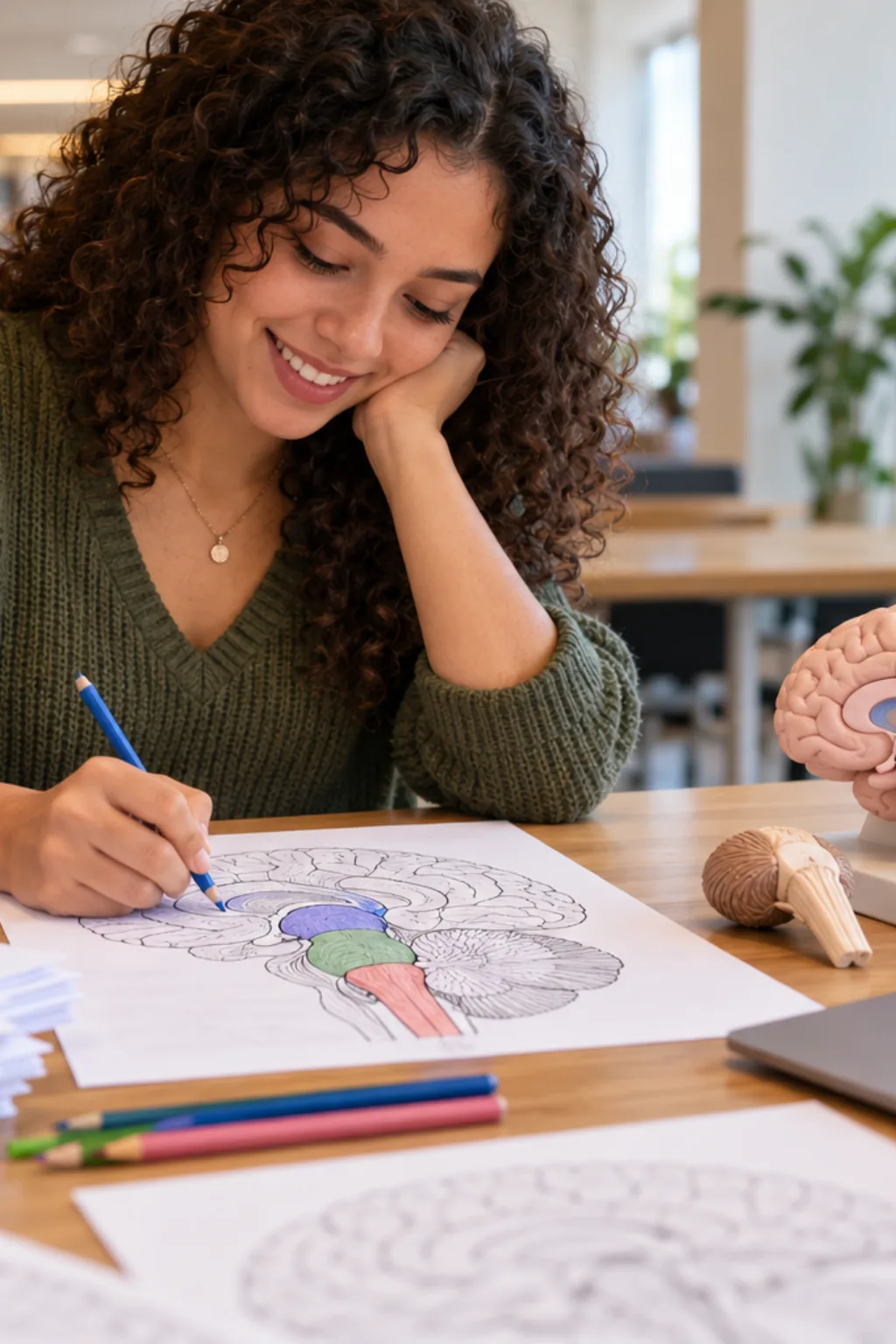 desenhos do tronco encefálico para colorir — exemplo criado na Desenhos pra Colorir