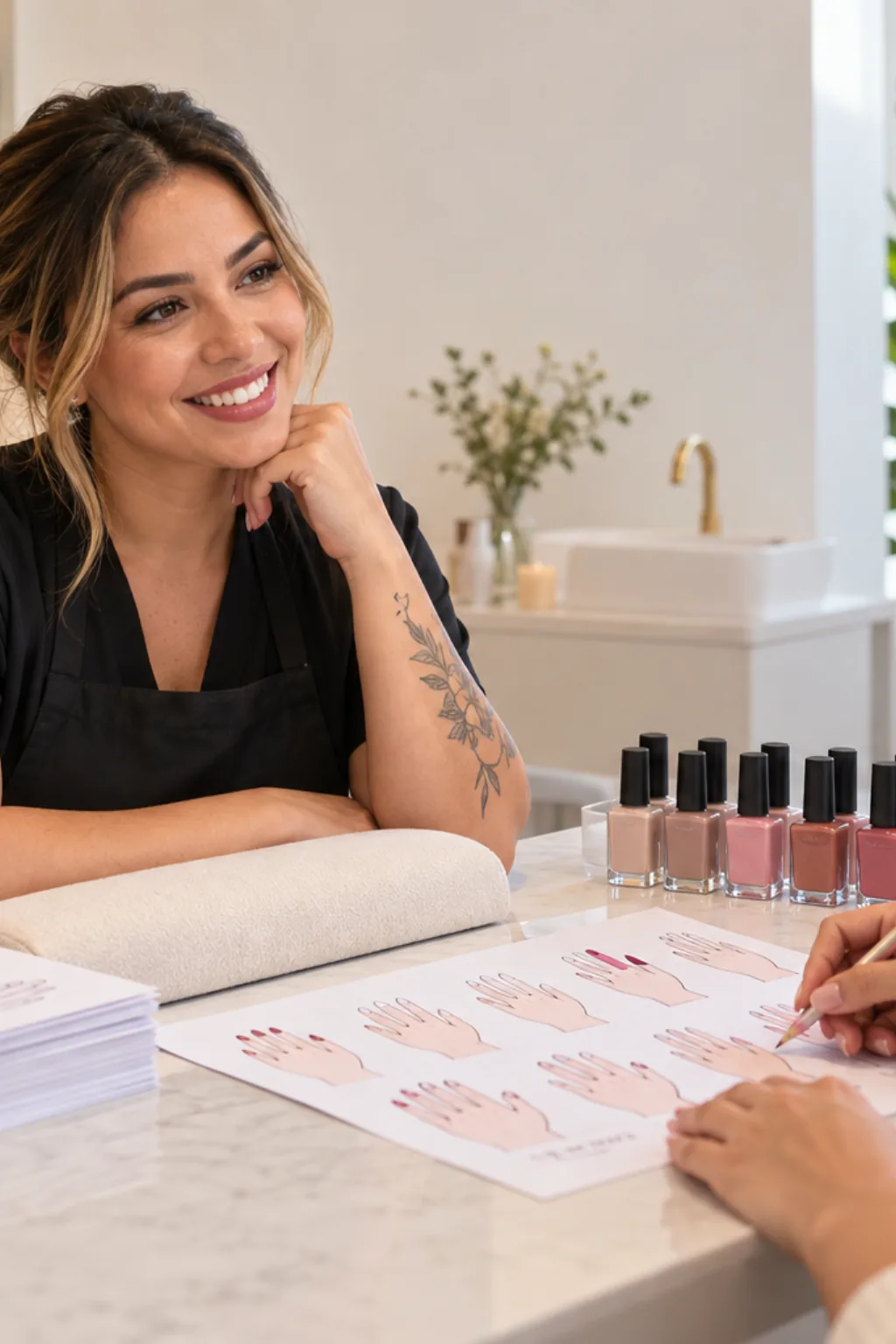 desenhos de unhas para colorir — exemplo criado na Desenhos pra Colorir