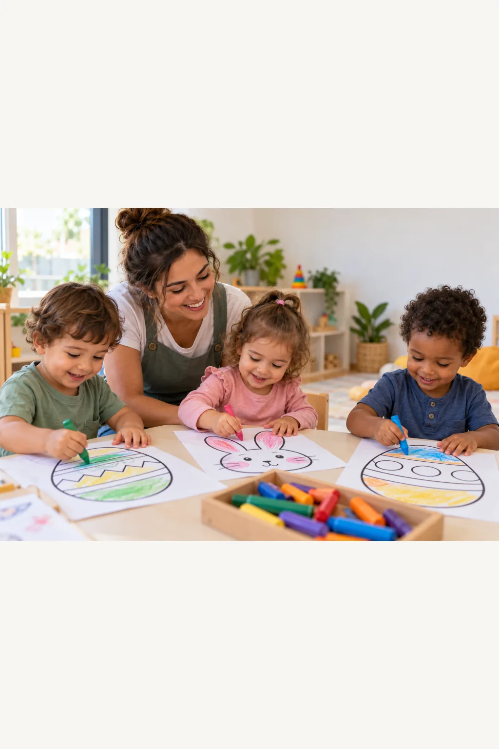 desenhos fáceis de Páscoa para colorir — exemplo criado na Desenhos pra Colorir