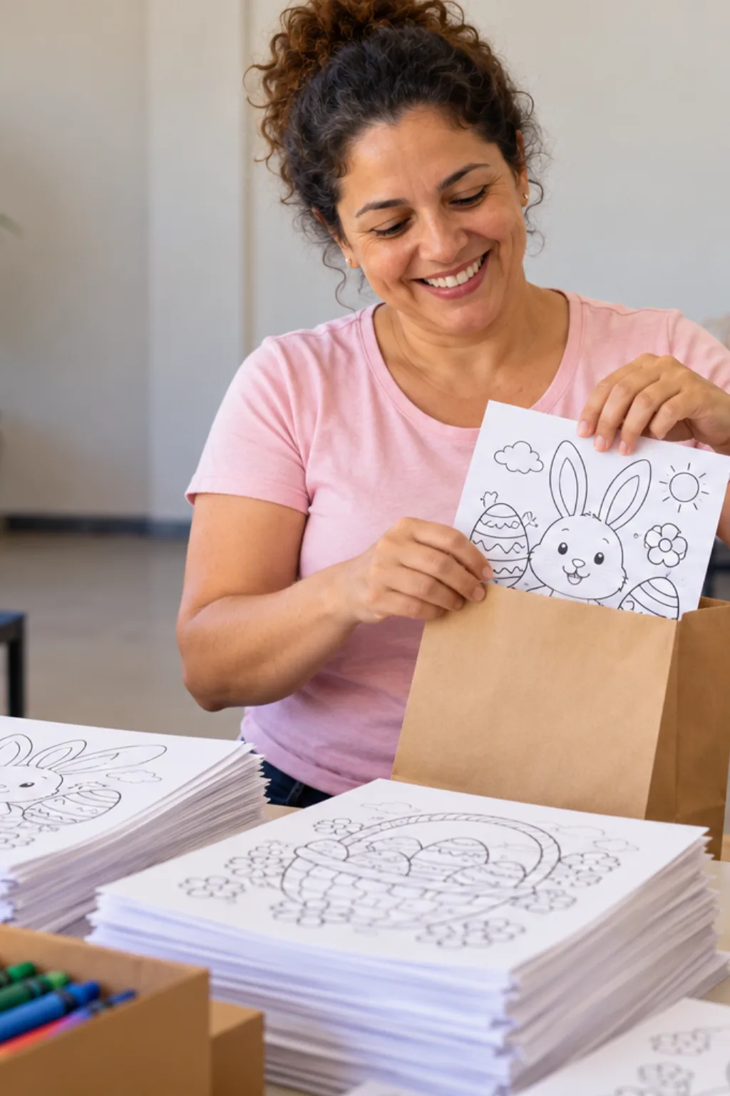 kit de Páscoa para imprimir e colorir — exemplo criado na Desenhos pra Colorir