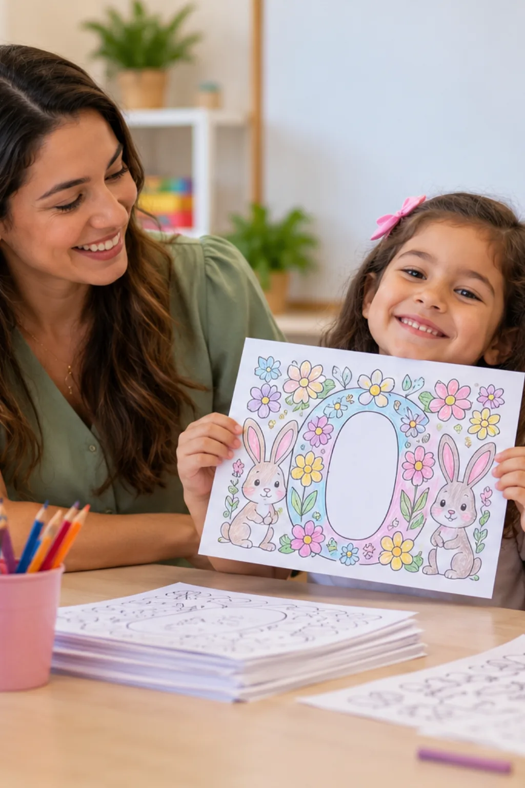 mensagens de Páscoa para colorir — exemplo criado na Desenhos pra Colorir