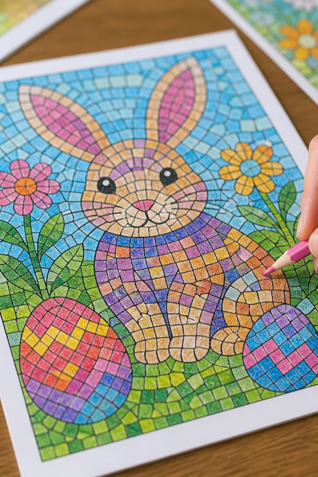 mosaicos de Páscoa para colorir - 2