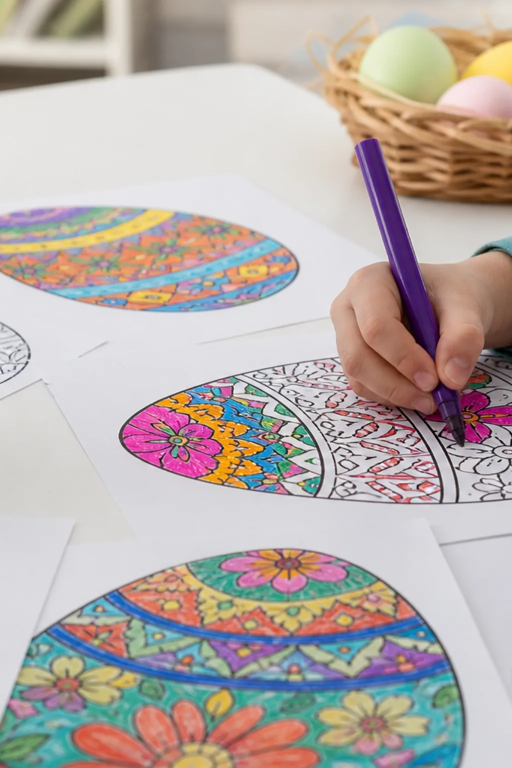desenhos de ovos de Páscoa para colorir - 2
