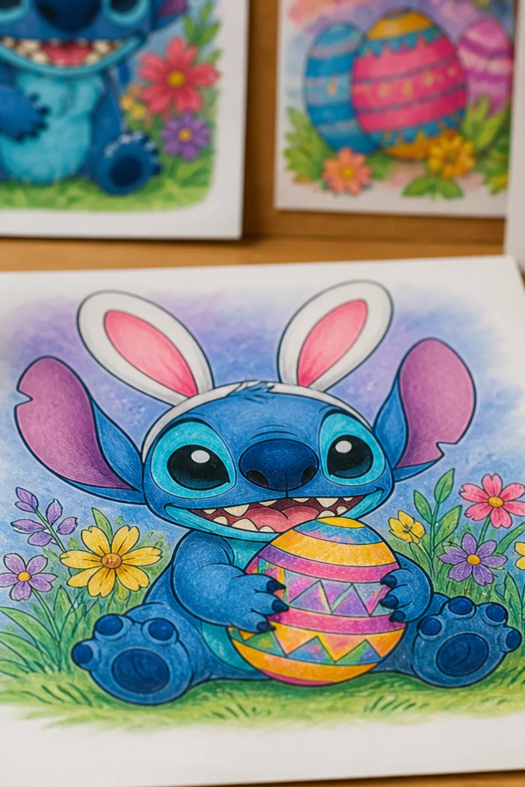 desenhos do Stitch na Páscoa para colorir - 2