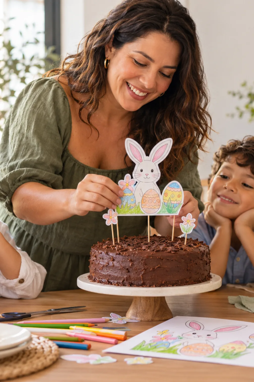 topos de bolo de Páscoa para imprimir e colorir — exemplo criado na Desenhos pra Colorir