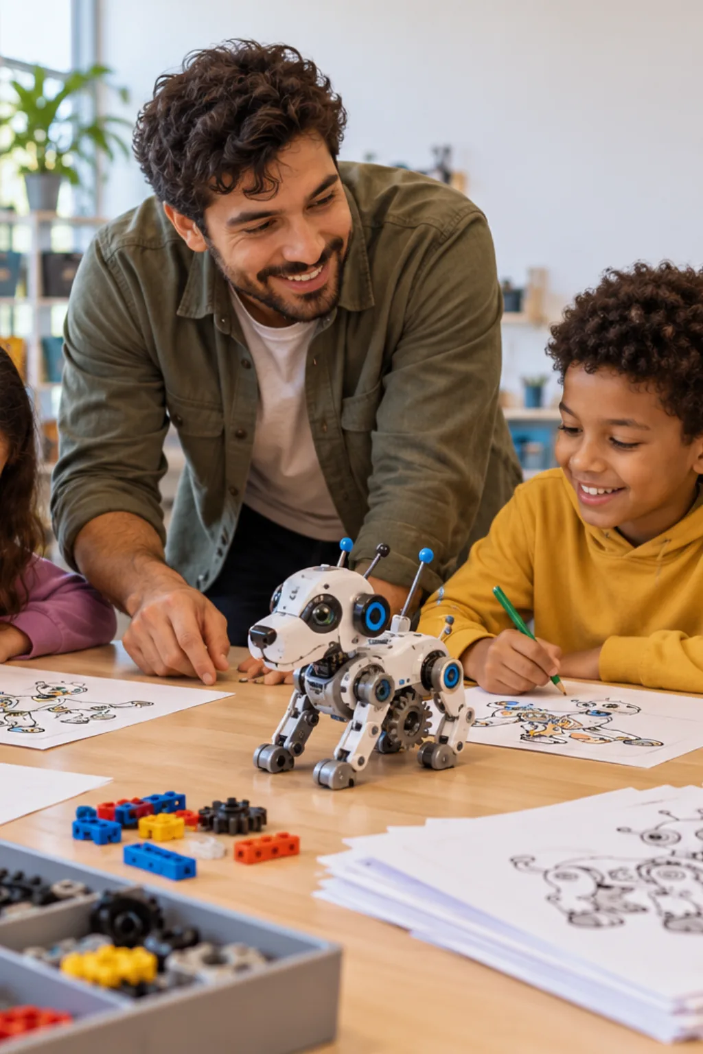 desenhos do cachorro robô da Patrulha Canina para colorir — exemplo criado na Desenhos pra Colorir