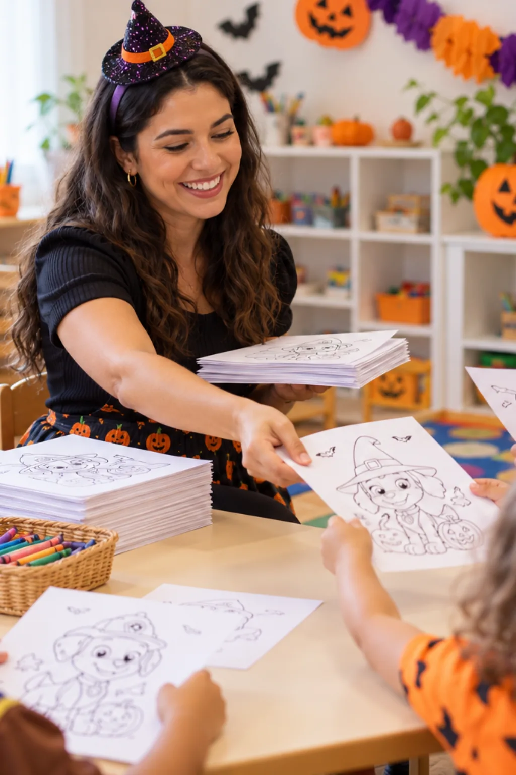desenhos da Patrulha Canina no Halloween para colorir — exemplo criado na Desenhos pra Colorir