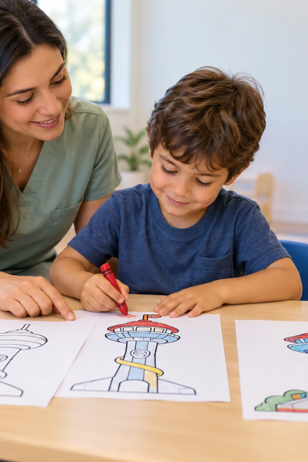 desenhos da torre da patrulha canina para colorir — exemplo criado na Desenhos pra Colorir