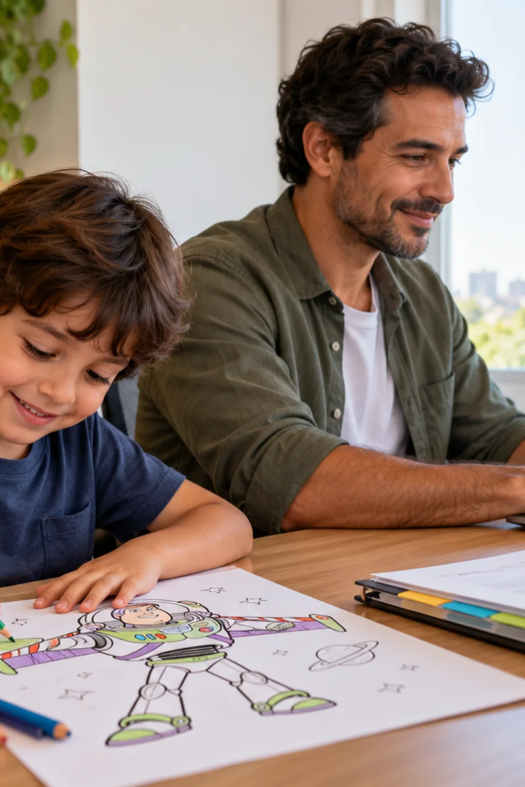 desenhos do buzz lightyear para colorir — exemplo criado na Desenhos pra Colorir