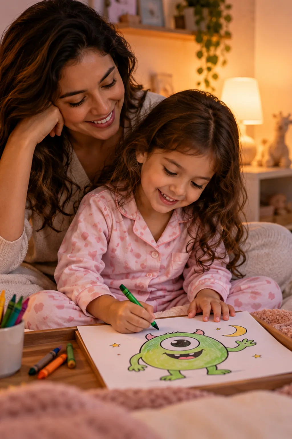 desenhos do Mike Wazowski para colorir — exemplo criado na Desenhos pra Colorir
