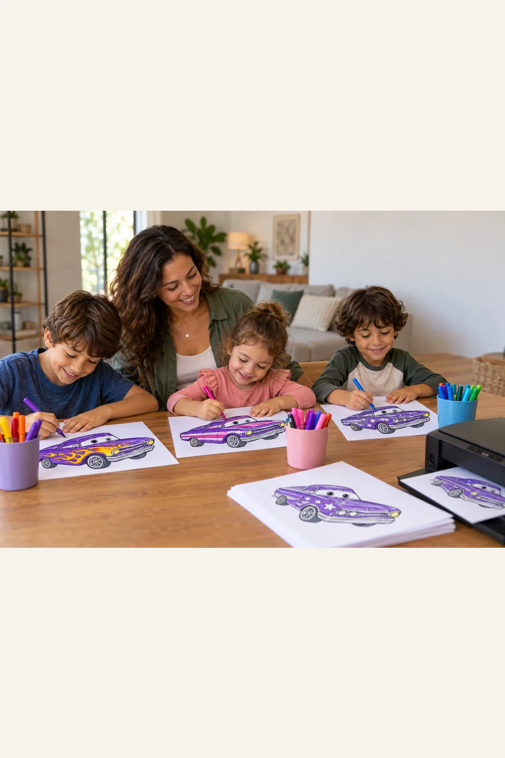 desenhos do Ramone de Carros para colorir — exemplo criado na Desenhos pra Colorir
