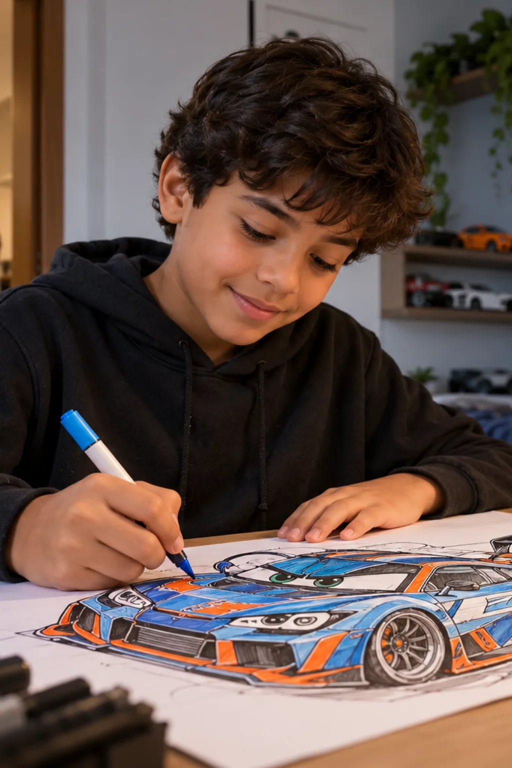desenhos do Wingo de Carros para colorir — exemplo criado na Desenhos pra Colorir