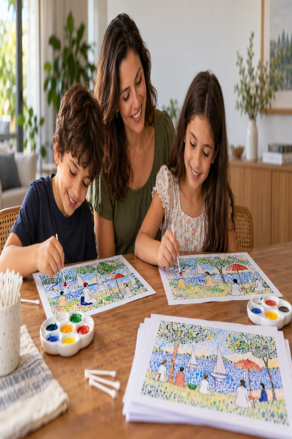 desenhos de Georges Seurat para colorir — exemplo criado na Desenhos pra Colorir