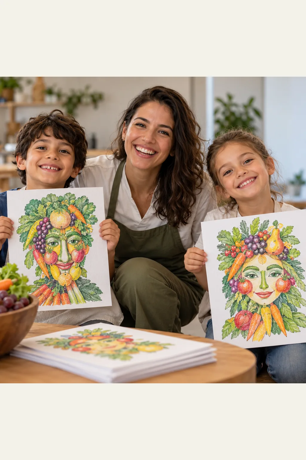 desenhos de Giuseppe Arcimboldo para colorir — exemplo criado na Desenhos pra Colorir