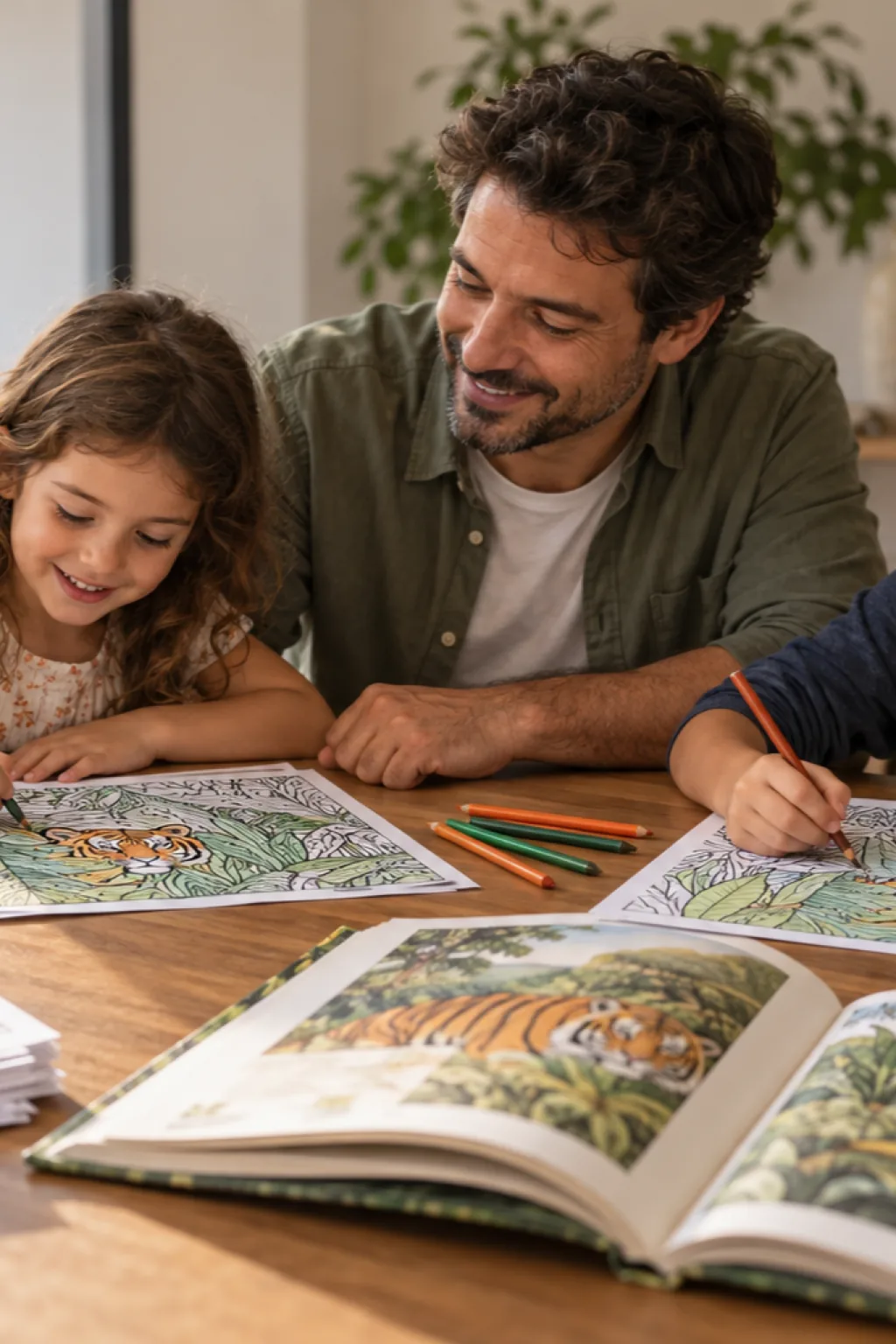 desenhos de Henri Rousseau para colorir — exemplo criado na Desenhos pra Colorir
