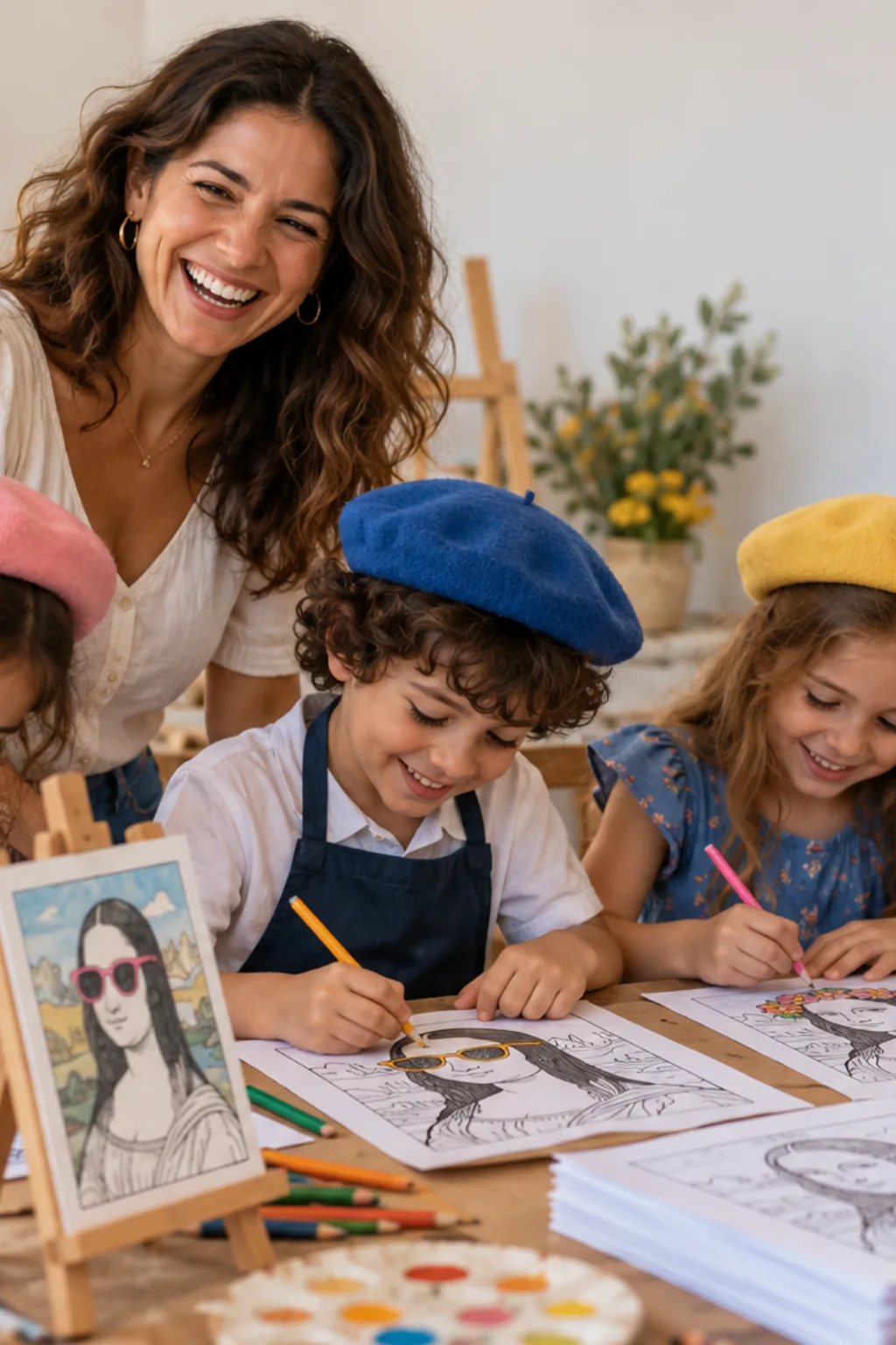 desenhos da Mona Lisa para colorir — exemplo criado na Desenhos pra Colorir