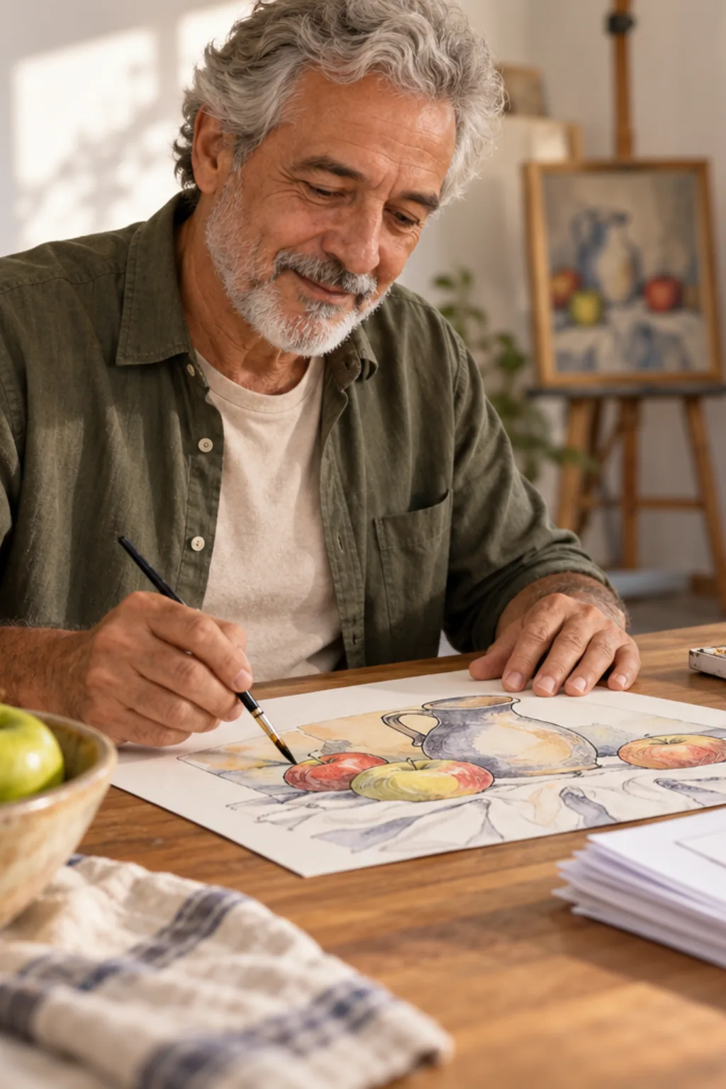 desenhos de Paul Cézanne para colorir — exemplo criado na Desenhos pra Colorir