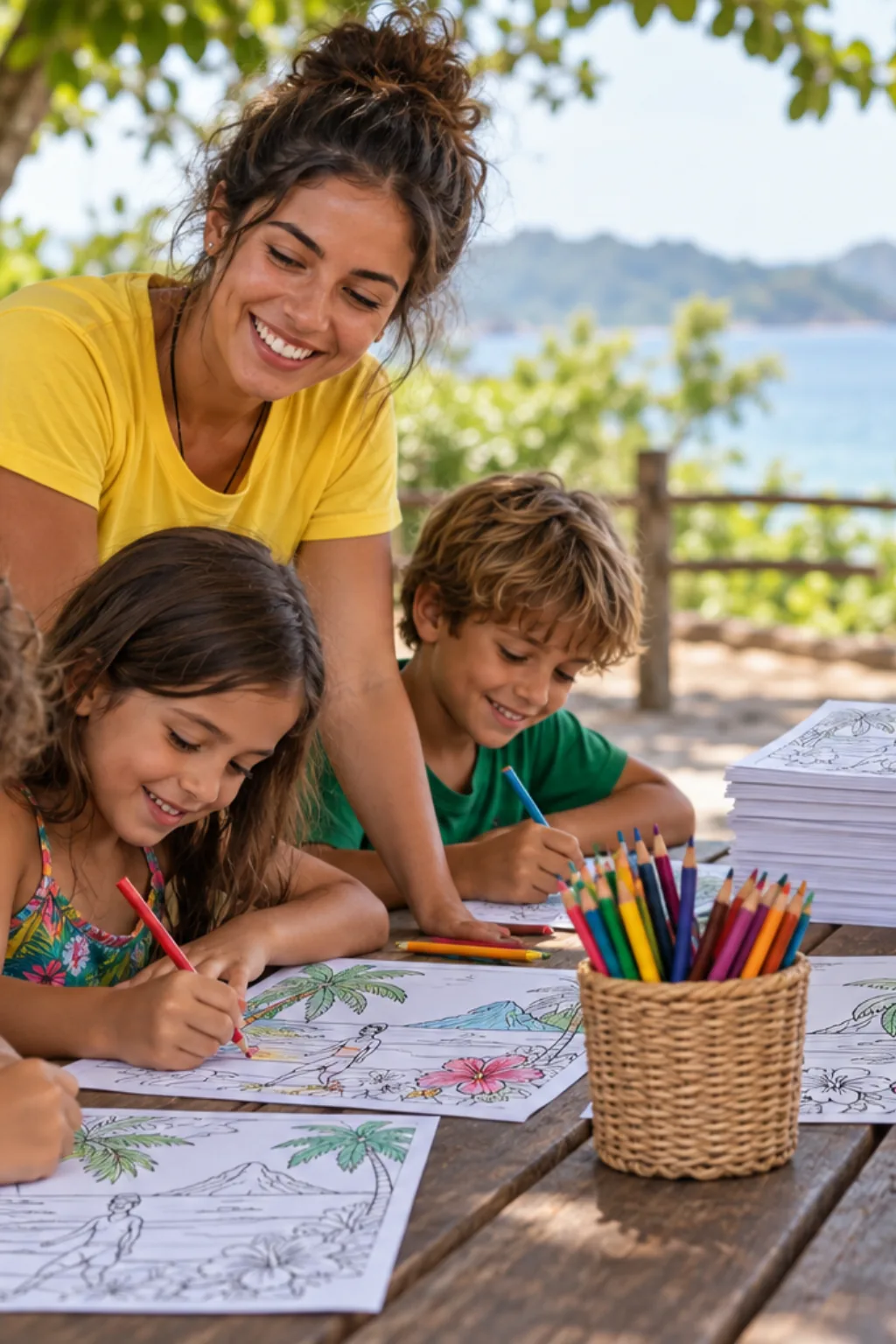 desenhos de Paul Gauguin para colorir — exemplo criado na Desenhos pra Colorir