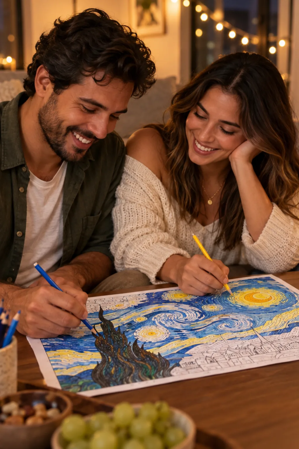desenhos de pinturas famosas para colorir por números — exemplo criado na Desenhos pra Colorir