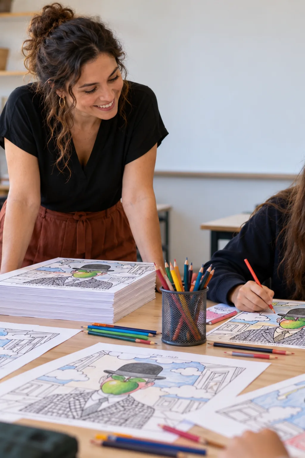 desenhos de René Magritte para colorir — exemplo criado na Desenhos pra Colorir