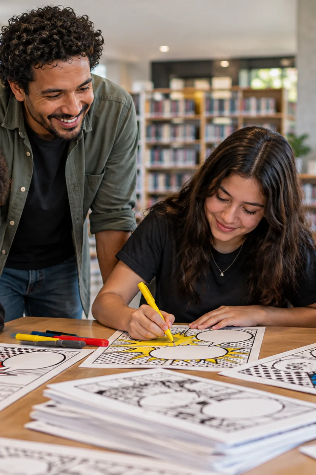 desenhos de Roy Lichtenstein para colorir — exemplo criado na Desenhos pra Colorir