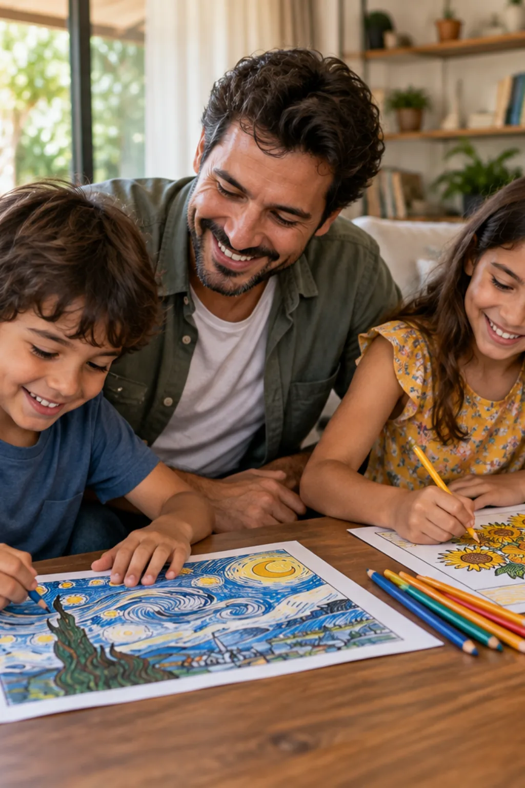 desenhos de Van Gogh para colorir — exemplo criado na Desenhos pra Colorir